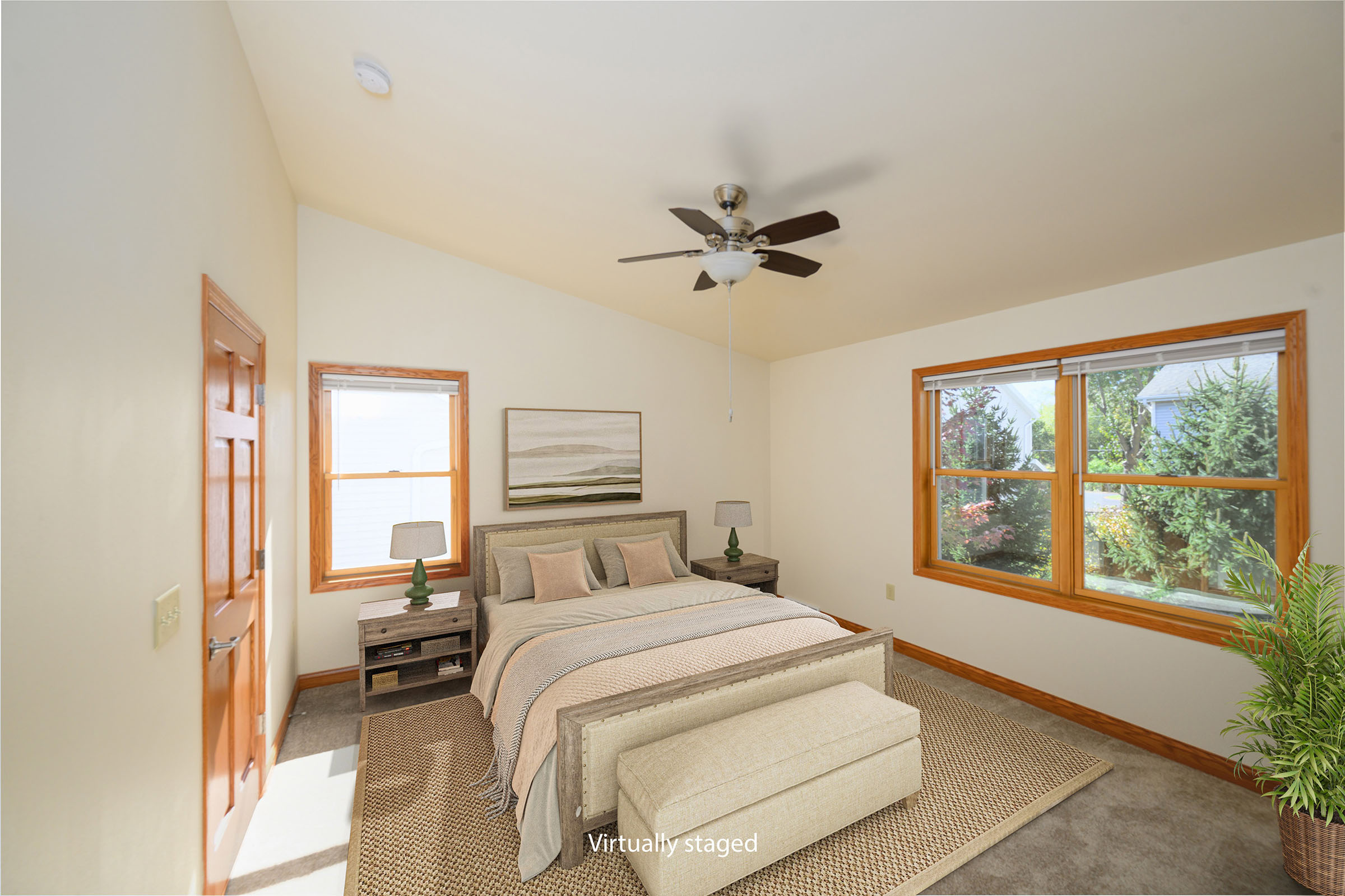 Virtually Staged Bedroom